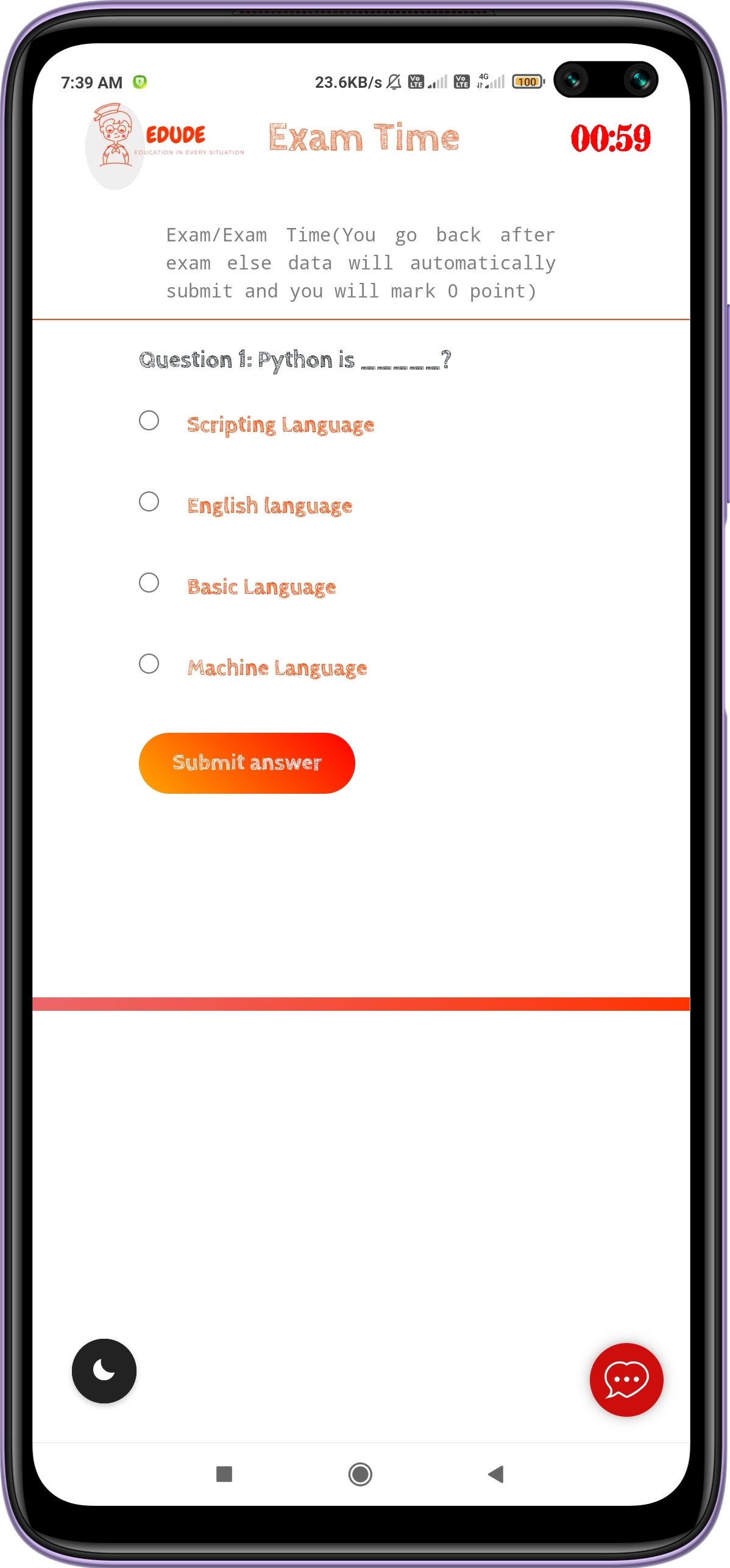 EDUDE A.I Based Exam Handling