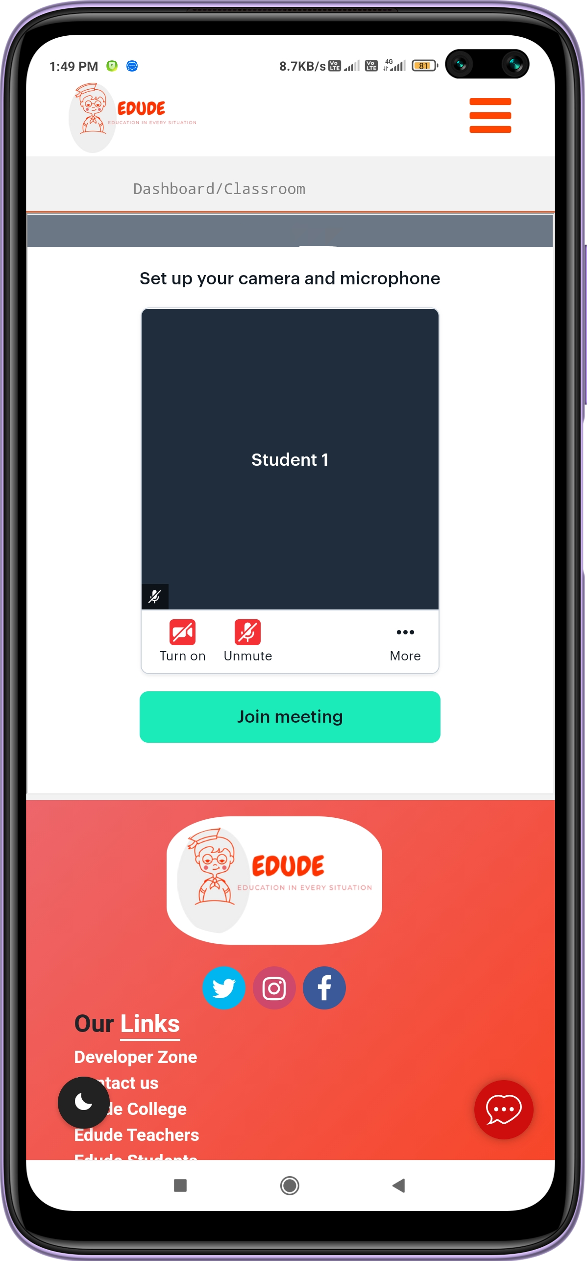 EDUDE A.I Based Routine